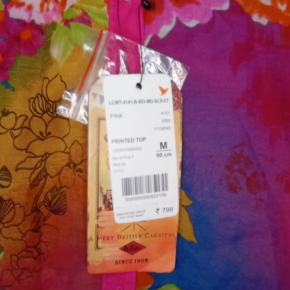 💚 Lee Cooper Neon Floral Top - Picture 5 of 16